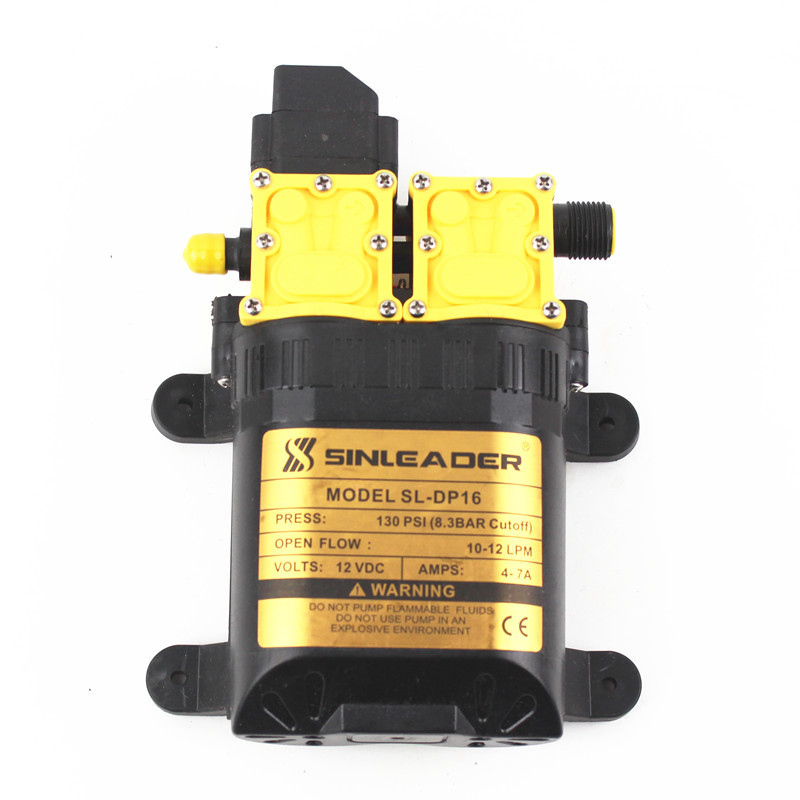 Xinlida de alta potencia 12V dual-core motor de la bomba de agua eléctrica agrícola pulverizador de doble bomba de alta presión de la lavadora del coche