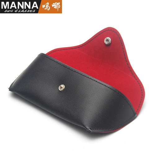 3026 Leather glasses case for sunglasses, Kuroko box sunglasses case, Fashion button box 3025