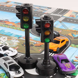 儿童交通模型场景玩具  真人发声交通红绿灯 仿真教育型教具批发