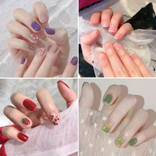 网红流行款假指甲 可穿戴美甲指甲贴片 24片盒装press on nails