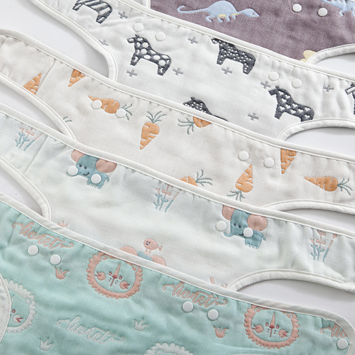 Waist stool baby pure cotton gauze sling saliva sling sling type sling wrap around pad sling chest saliva napkin bite cloth