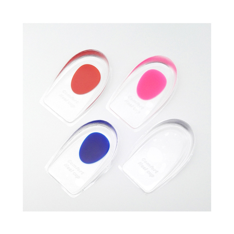 La almohadilla del talón cómoda inferior suave de la PU alivia el dolor y aumenta el cojín del talón hombres y mujeres absorción de choque almohadilla del talón cómoda de silicona