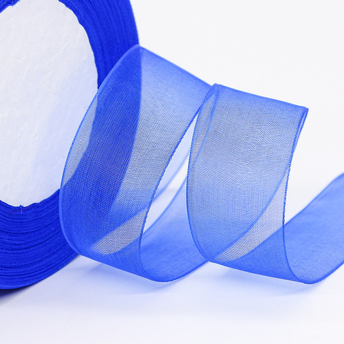 Manufacturer 2.5cm centimeter snow gauze ribbon wedding gift box decorative accessories hair accessories baked organza ribbon