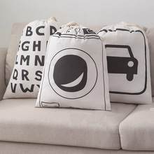 工厂直销衣物收纳麻布可印LOGO棉布抽绳帆布束口袋广告空白袋