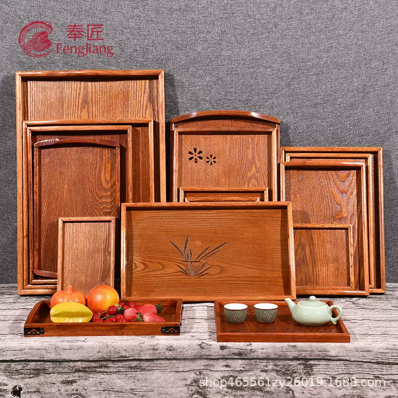 实木茶点茶托盘酒店长方形餐盘西餐水果盘木质月子木盘日式大托盘