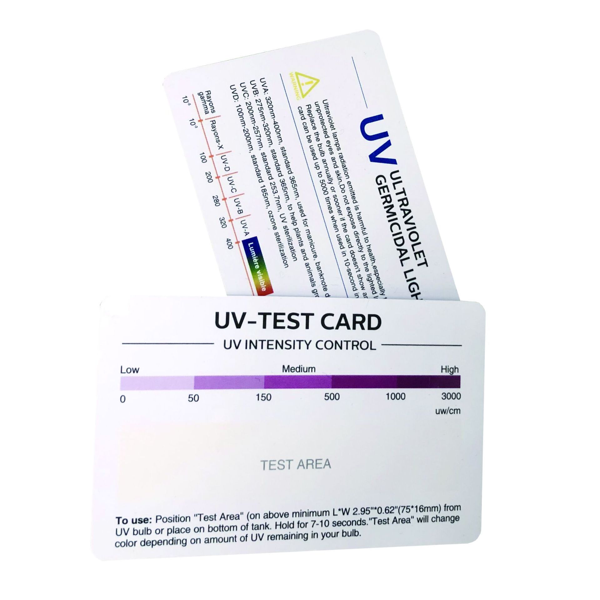 现货直发防晒衣变色测试卡美容防晒测试卡紫外线英文版防晒测试卡