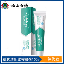 云南白药牙膏金口健益优清新冰柠薄荷105g超市批发一件代发