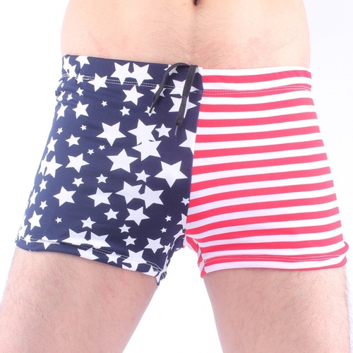 Men's Fashion Hot Spring Flat-Bottom Swim Trunks Beach Cheap Pants Recommendation