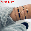 Fashionable bracelet, set, chain, European style, simple and elegant design