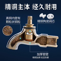 4 points zinc alloy washing machine faucet electroplated copper core quick opening tip stainless steel faucet faucet wholesale