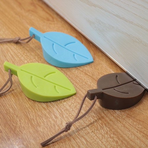 Creative leaf silicone door stop, windproof door stop for children and babies to prevent hand pinching, safety door card, three-dimensional hanging door stopper