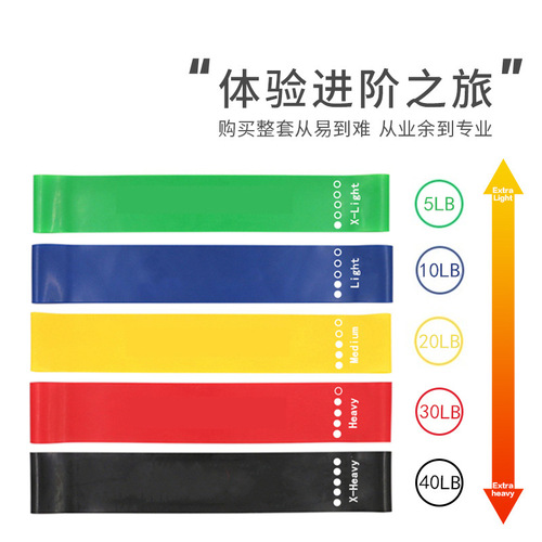 Elastic band fitness resistance band yoga tension band beautiful buttocks circle buttocks tpe rubber sports strength elastic band