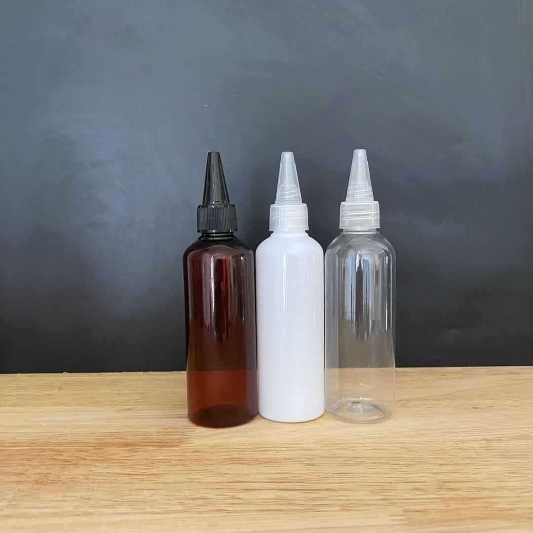 10 30 50 120ml de plástico transparente botella de boca puntiaguda botella de gota de pasta de tinta de pigmento sub-botella de compresión