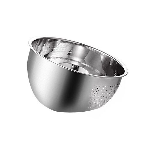 Thickened 304 stainless steel drain basket, inclined bottom basin, rice washing basin, dense hole basket, multi-purpose drain basket, fruit basket, rice washing sieve