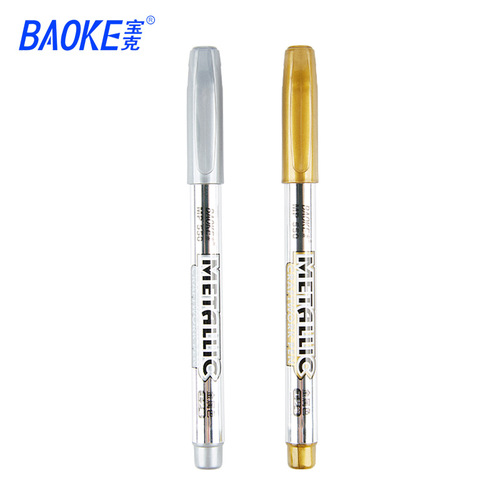 Bole MP550 Marker Pen Invitation Greeting Card Calligraphy Painting DIY Marker Wholesale Gold Silver Touch-up Pen
