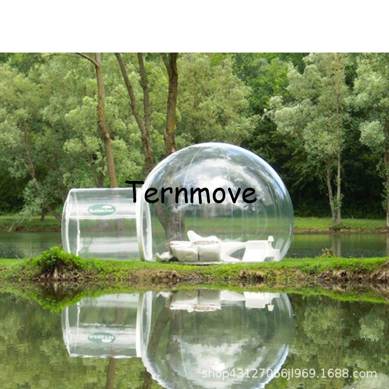 网红打卡星空充气透明帐篷户外野营帐篷泡泡屋充气圆形透明帐篷