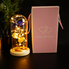 Cross -border explosive product 24K gold foil roses glass cover LED Light Valentine's Day Gift Points to Shopping Festival Gifts