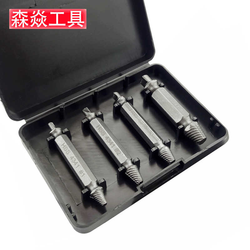 Broken head screw retriver Sliding wire Sliding tooth Broken screw Broken screw Removal tool Double head screwdriver
