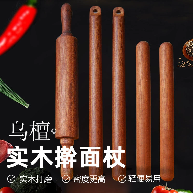 Деревянная Скалка из сандалового дерева с круглым наконечником роликовый ролик из цельного дерева инструмент для выпечки кожи высокая цветовая ценность взрывы