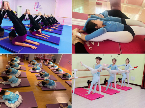 Gym mat school student fitness yoga mat training mat thick foldable sponge mat children's dance mat