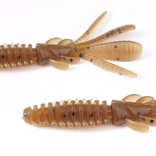 Self-introducing shrimp Luya bait, shrimp-shaped soft bait, reverse fishing Texas fishing group 64mm2g soft worm, bass, mandarin fish, black fish fake bait