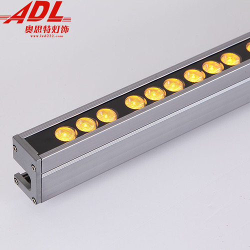 LED wall washing light outdoor DMX512 lighting linear light 18W 24W wall-mounted seven-color low voltage 24V RGB strip light