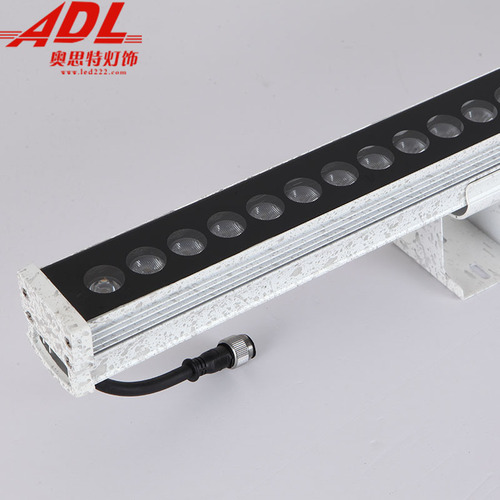 LED wall washing light outdoor DMX512 lighting linear light 18W 24W wall-mounted seven-color low voltage 24V RGB strip light
