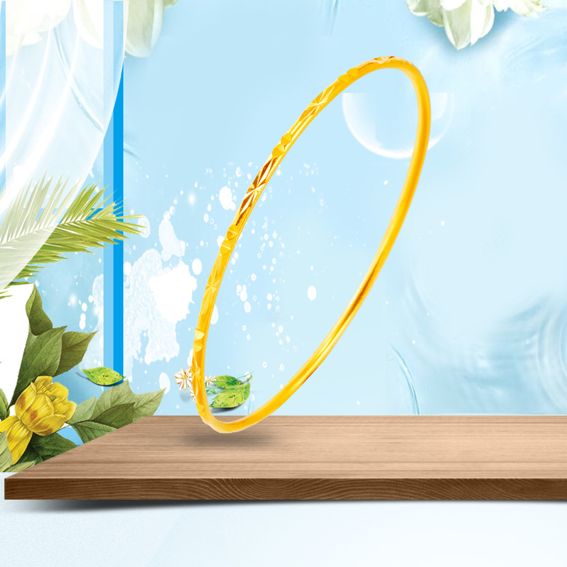 Luz imitación de lujo 18K oro bobina pulsera pequeña pulsera fresca chica lluvia de meteoros pulsera de oro Vietnam