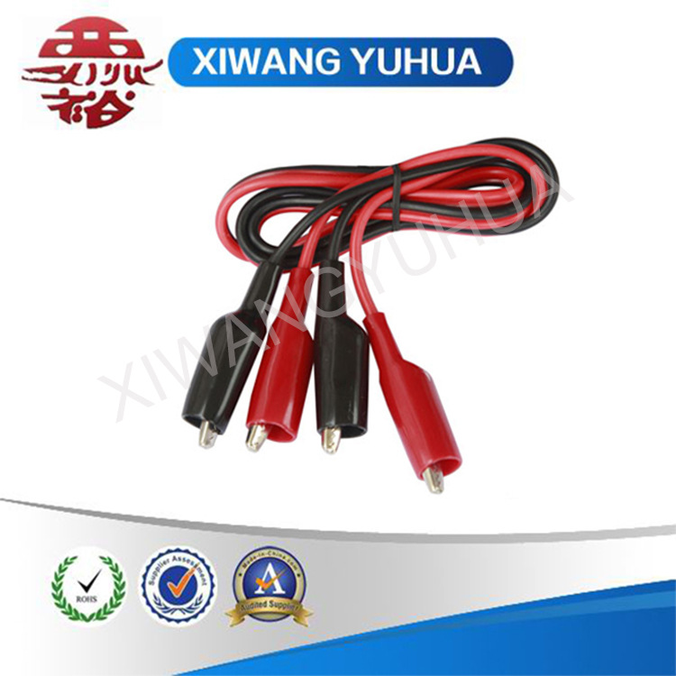 彩色双头带线测试线导线电源线小全封闭鳄鱼夹 小电瓶夹 带线