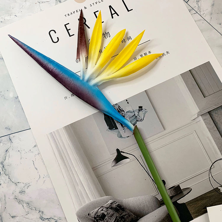 Flor artificial pájaro del paraíso flor artificial de seda flor falsa