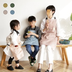 2022 New Parent-child Water-Repellent Apron Children's Coverall Coffee Hotel Work Clothes Fresh Apron One Piece Dropshipping