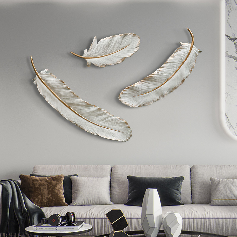 Nordic Wall Feather Wall Decoration Living Room Entrance Room Wall Accessories TV Sofa Background Wall Wall Decoration