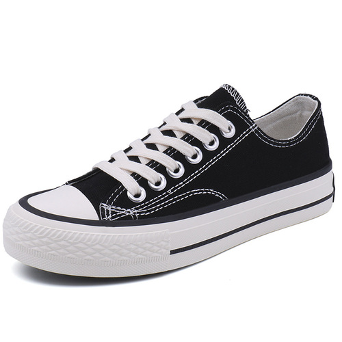 Versatile new style white canvas shoes for women  spring and summer students Korean version ulzzang sneakers Hong Kong style Ruian shoes