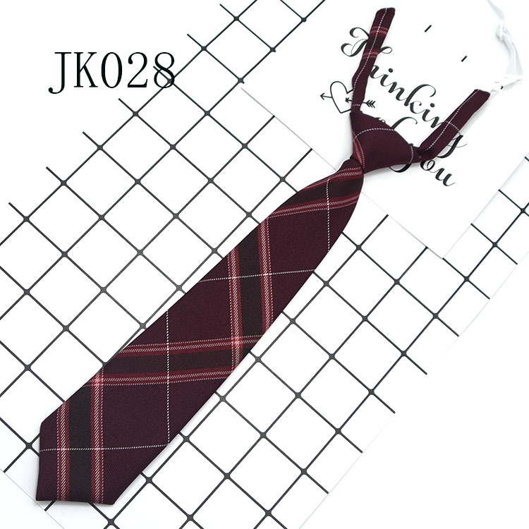 Corbata Plegada para Uniforme JK de Poliéster Estampado de Cuadros para Uniforme Escolar image 24