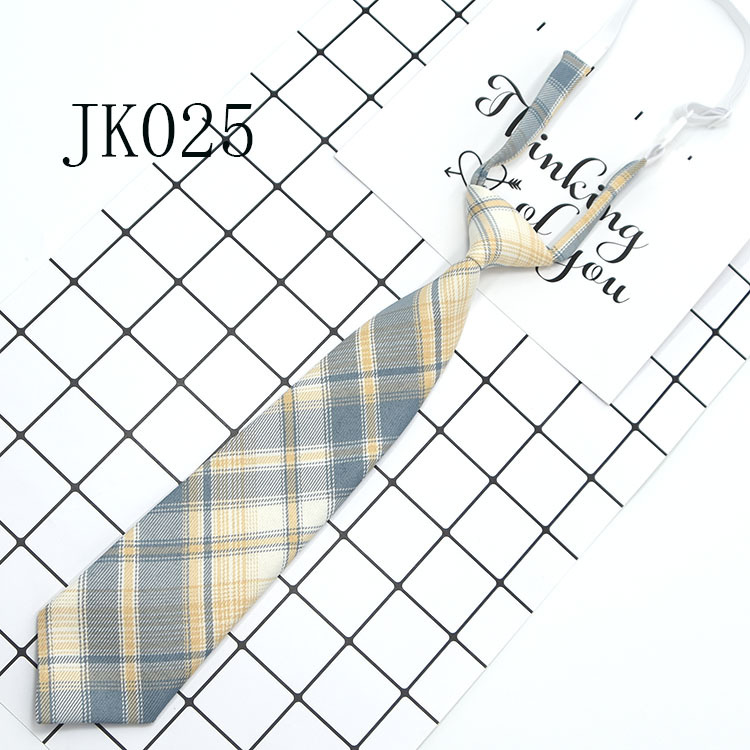 Corbata Plegada para Uniforme JK de Poliéster Estampado de Cuadros para Uniforme Escolar image 21