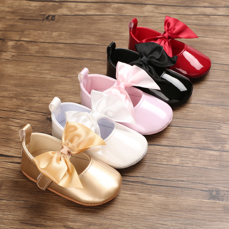 Zapatos de primavera y otoño para niños pequeños para 0-1 años de edad zapatos de bebé de suela suave zapatos de princesa a juego