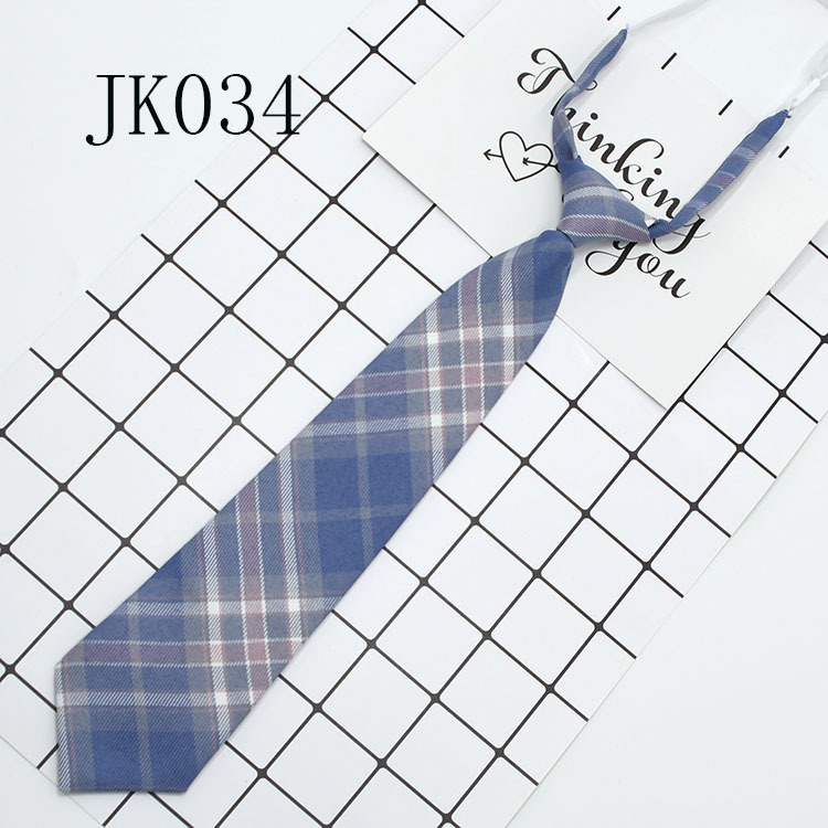 Corbata Plegada para Uniforme JK de Poliéster Estampado de Cuadros para Uniforme Escolar image 29