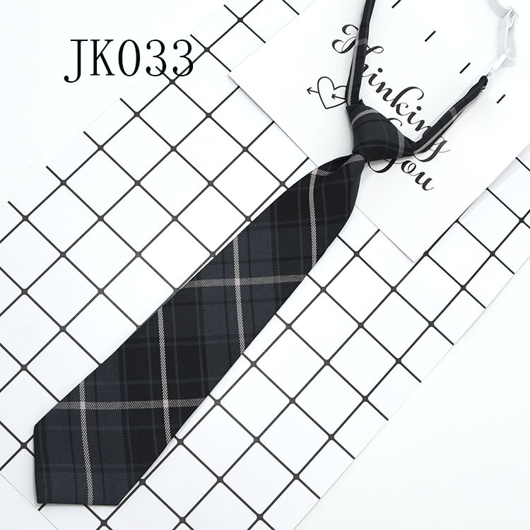 Corbata Plegada para Uniforme JK de Poliéster Estampado de Cuadros para Uniforme Escolar image 28