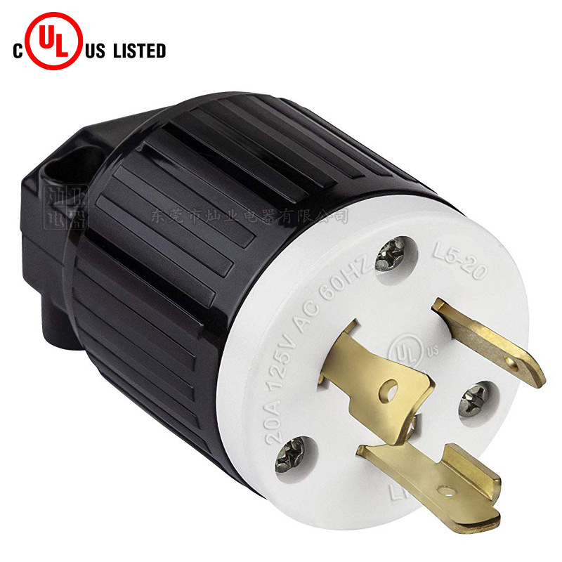 LK-6321 NEMA L6-20P 荷宝代替插头 20A组装式工业插头 发电机头