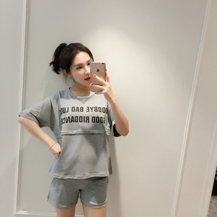 Summer Breastfeeding Two-piece Outfit Summer Loose Breastfeeding suit Postpartum Mothers Breastfeeding Clothes