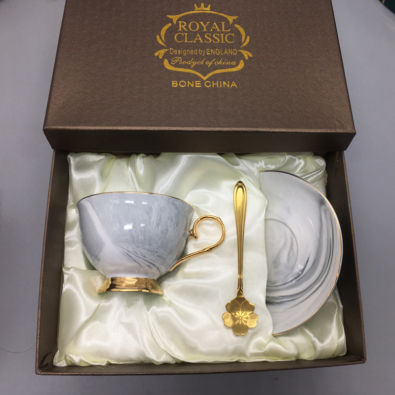 INS Light Luxury coffee cup and Saucer suit marbling cup and Saucer Ceramic Cup wedding couple's Cup customization