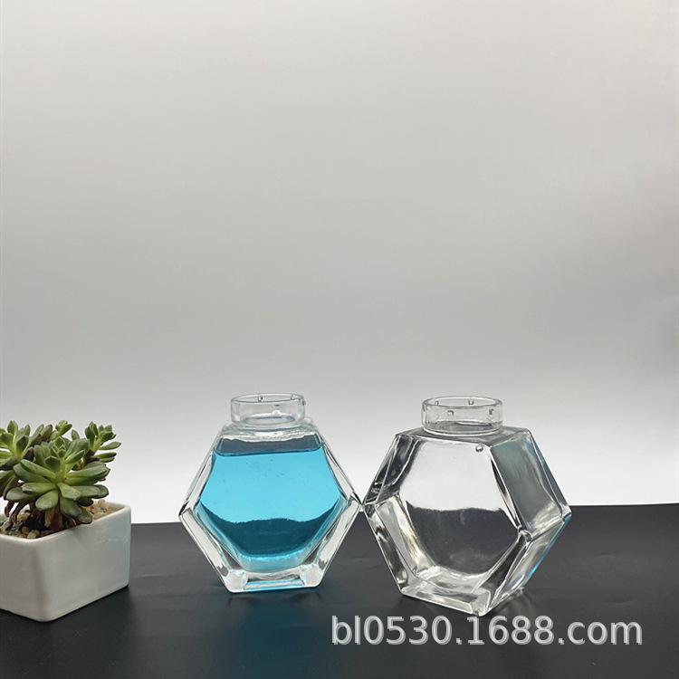 晶质白料200ml四棱大口蜂蜜玻璃瓶 郓城生产300毫升小透明膏方瓶