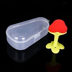Infant teether storage box, water drop box, transparent plastic box, triangular fruit and vegetable fun box, toy packaging box, hook
