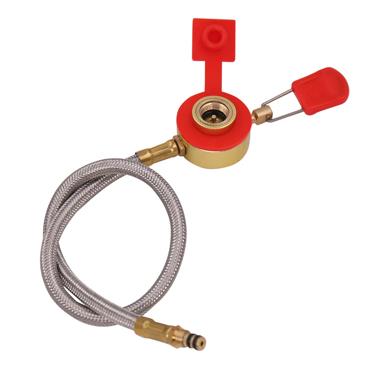 Factory direct spot outdoor stove accessories stove head with dustproof valve camping stove hose connection line air pipe