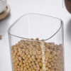 High borosilica transparent jar square glass sealing can coffee bean bean grain grain storage tank kitchen storage tank