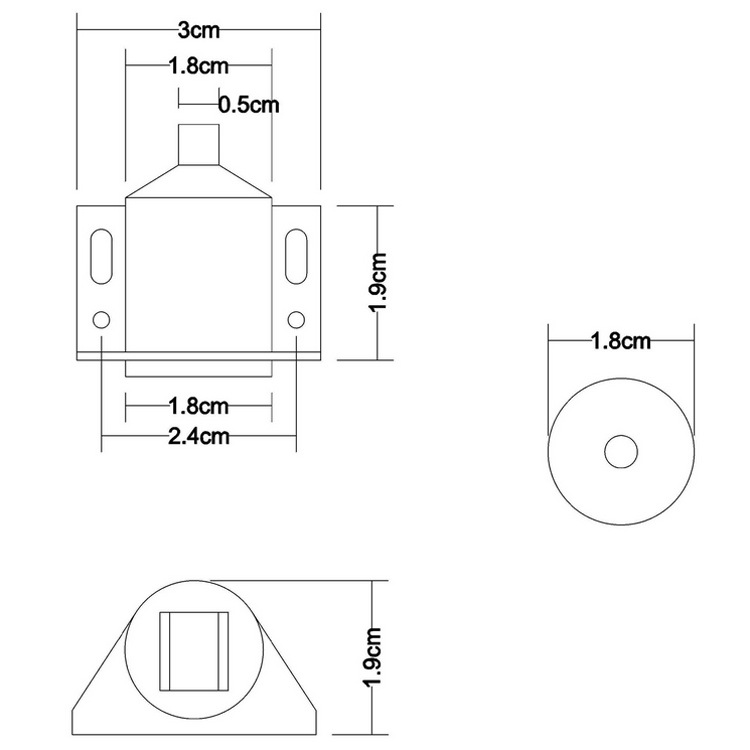 ABS fuerte succión magnética gabinete de aspiración Puerta de armario magnético Puerta de contacto magnético fuerte plástico clip magnético gabinete F-8160C de succión
