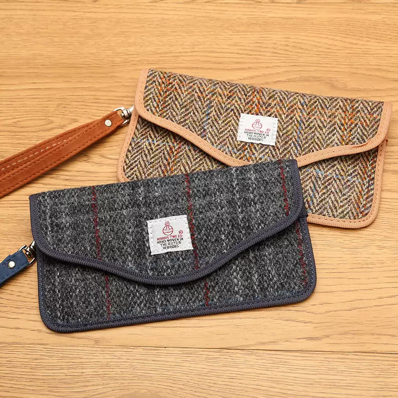 新款进口毛呢高档rifd汽车屏蔽钥匙包手机信号屏蔽袋防辐射手机套