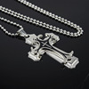 2024 Foreign trade thermal sales domineering hot selling three -layer cross pendant men's necklace jewelry manufacturers direct sales