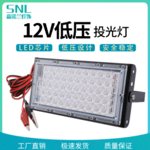 LED12V低压防水投光灯碘钨泛光灯跨境供货亮化50W小夹子厂家直销