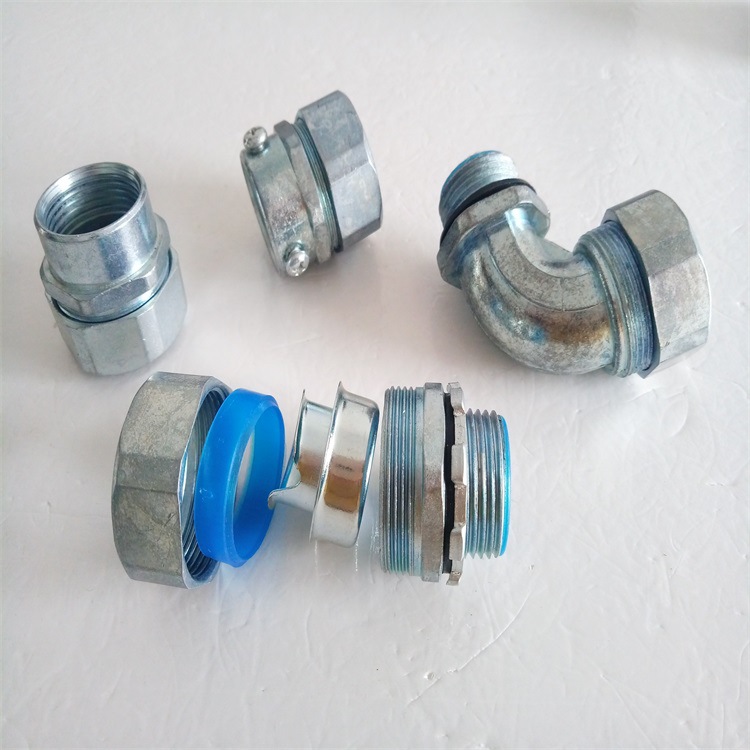 福莱通镀锌金属软管接头 DN20外丝接头 自固接头 卡套接头 弯头